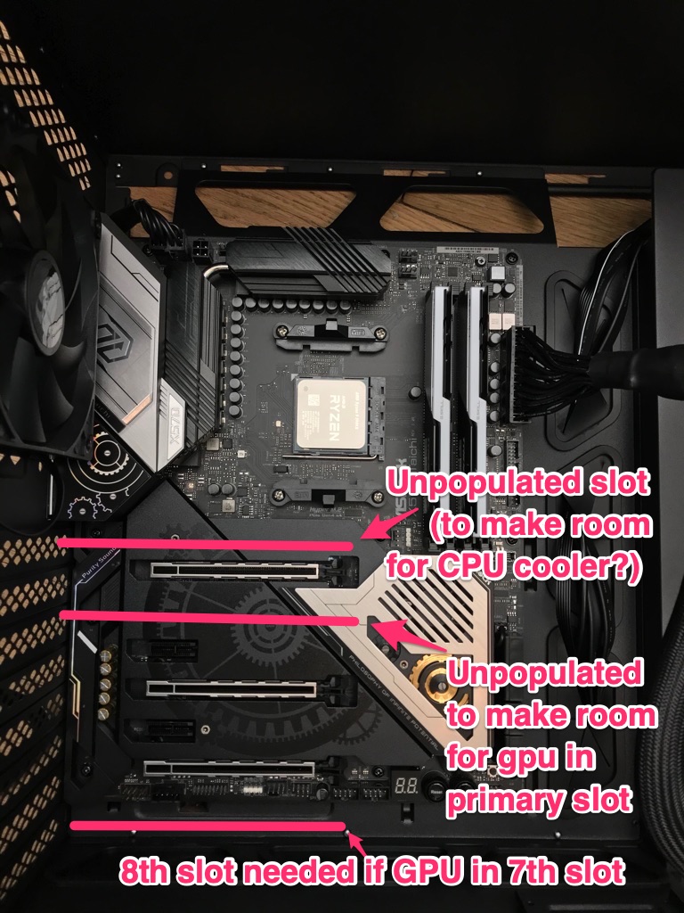 Motherboard slot layout